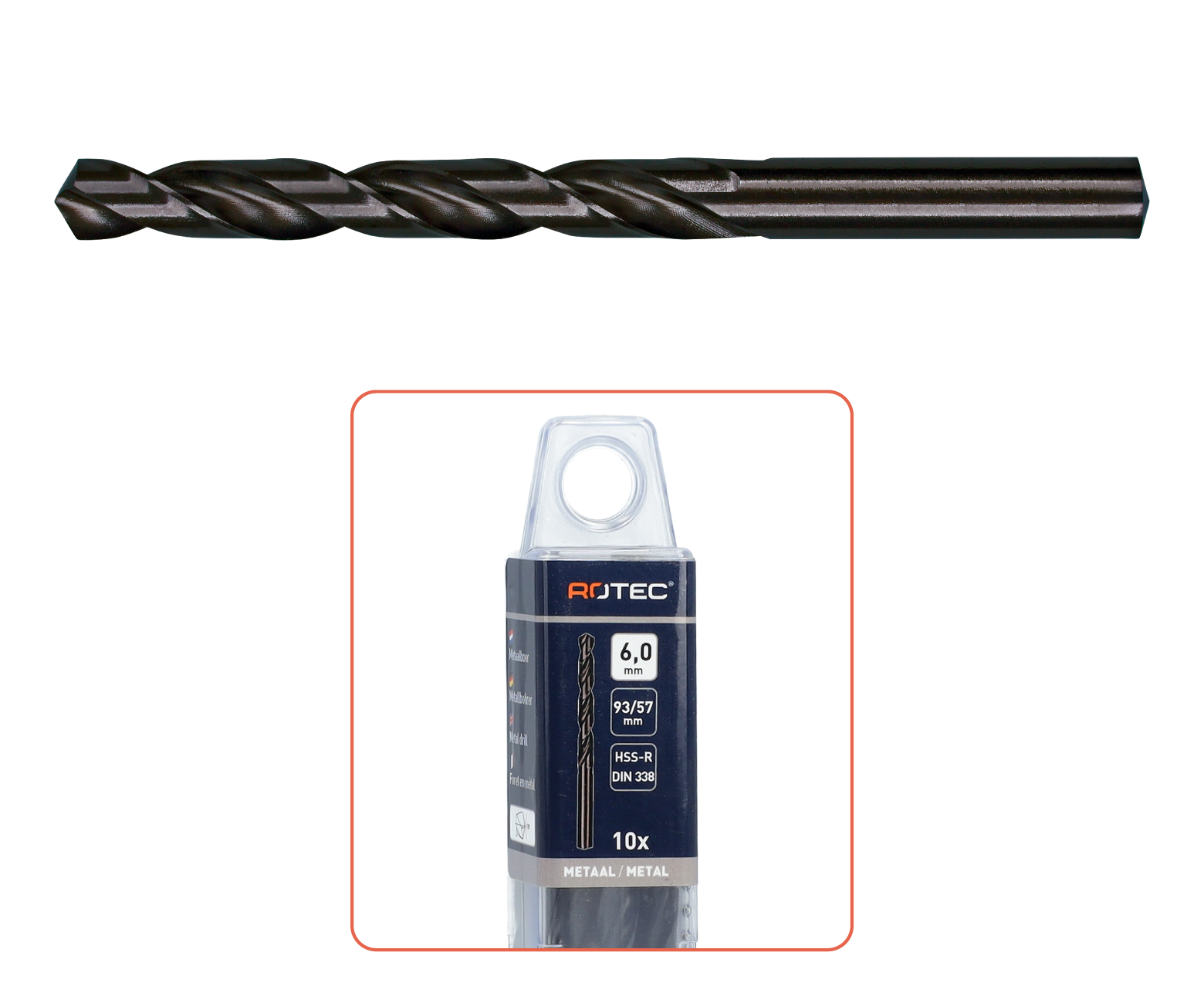 HSS-R metal drill bit type '100' ø5,9mm in box detail 2