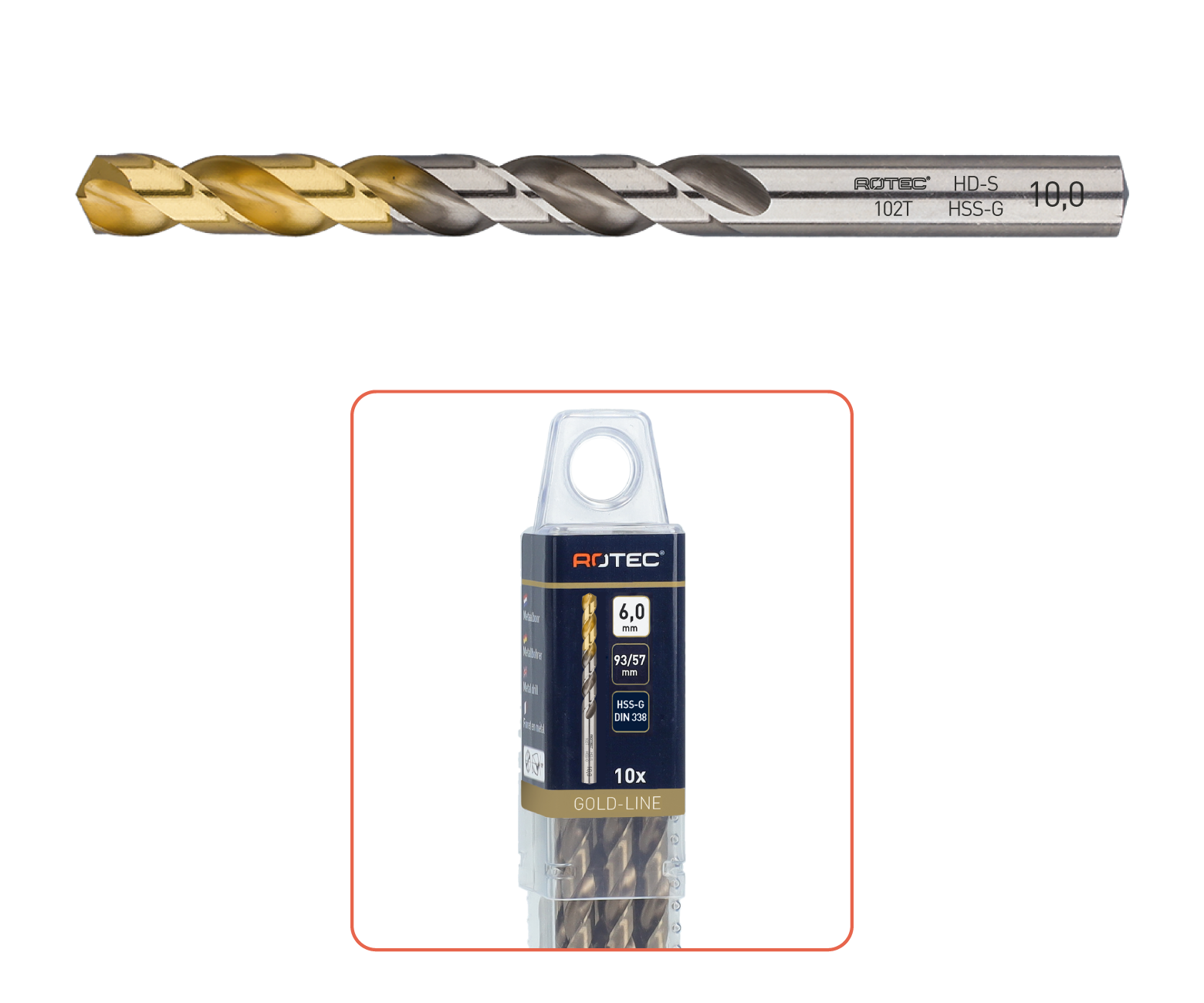 HSS-G metal drill bit type '102T' ø1,1mm in box detail 2