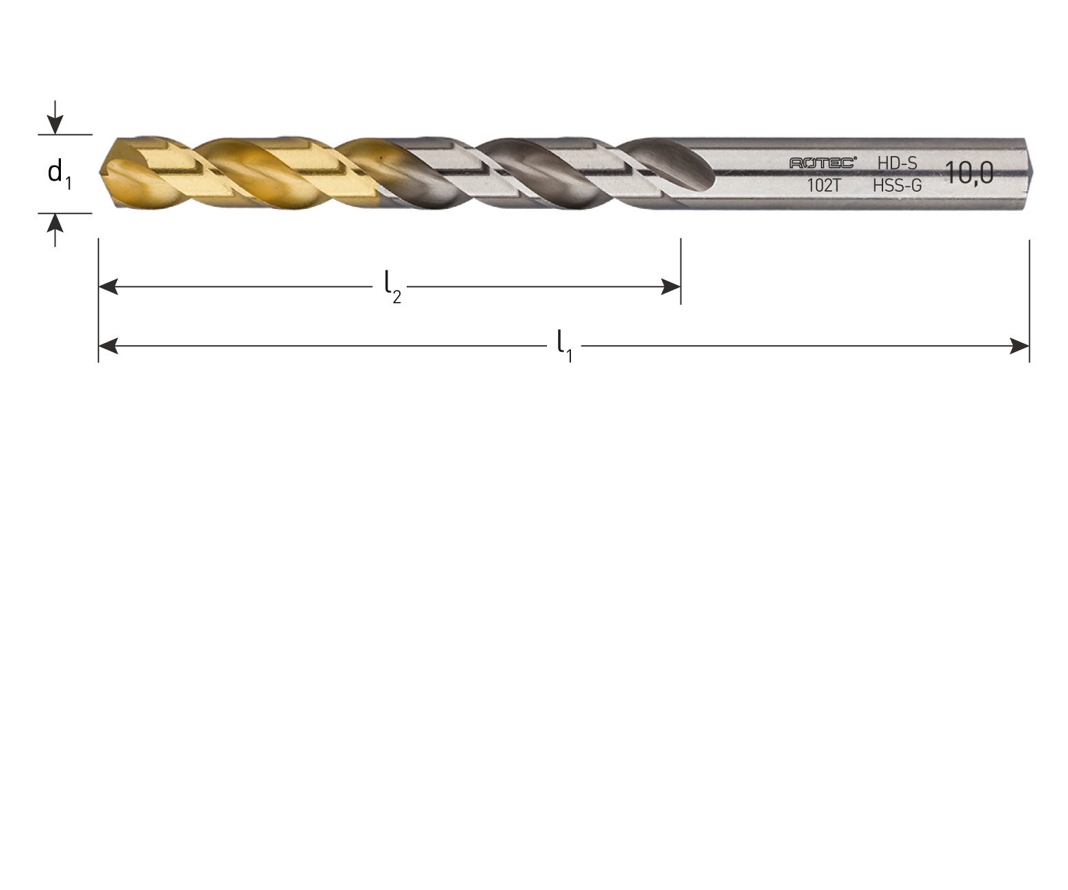 HSS-G metal drill bit type '102T' ø1,1mm in box
