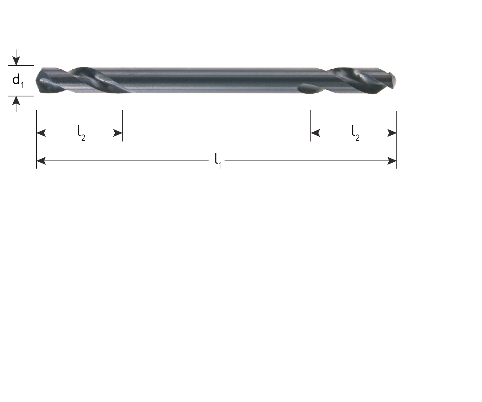 HSS-G Metallbohrer Typ '135', doppelseitig, ø4,2mm