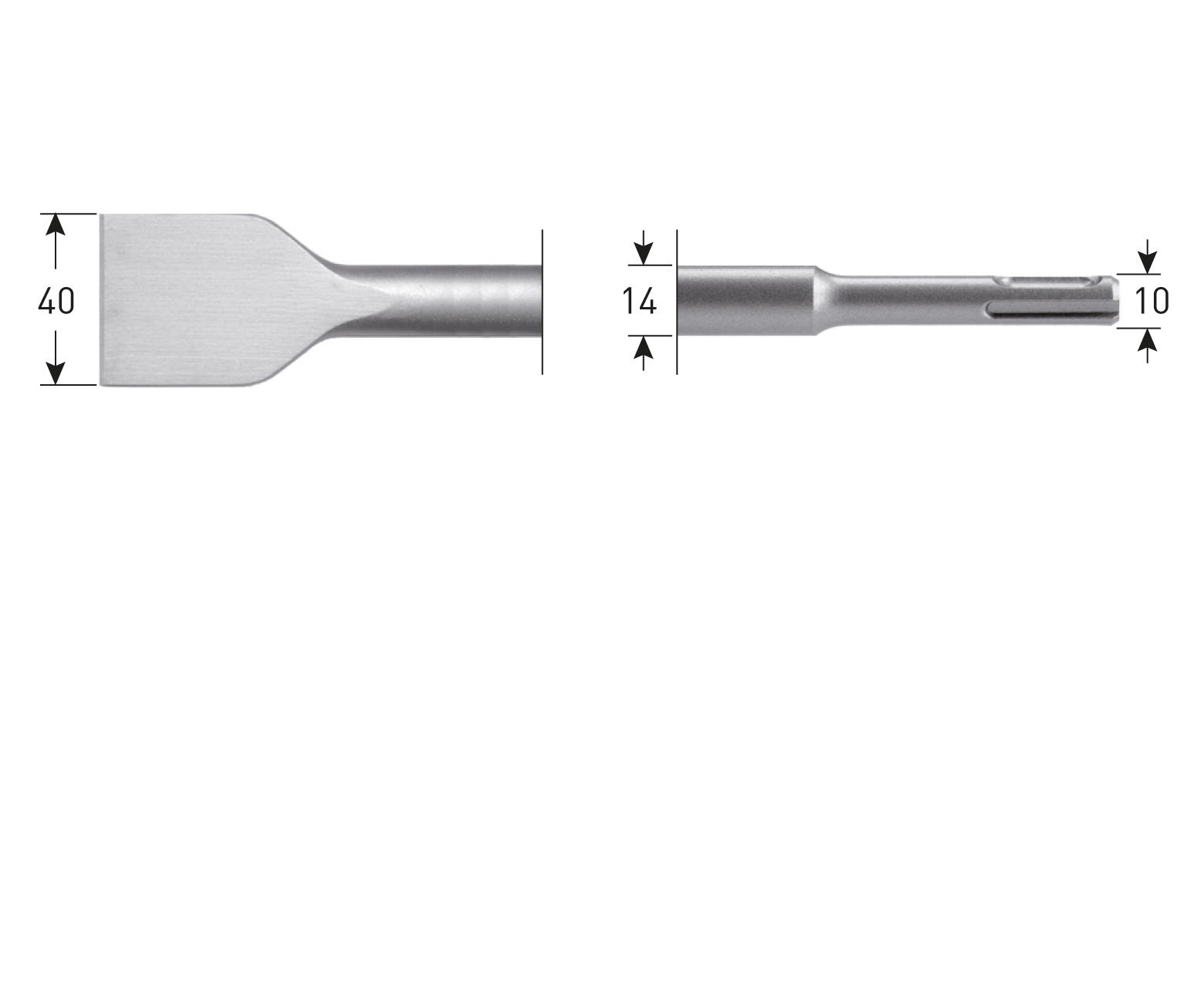 SDS-plus spade chisel 40x250 mm