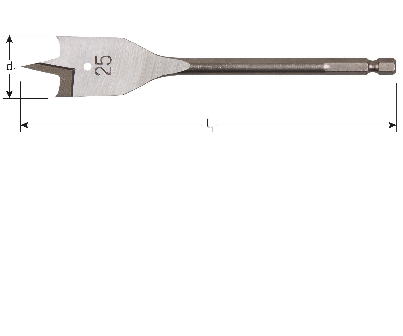 Spade drill bit type '230', ø22x152 mm, in EV-pack