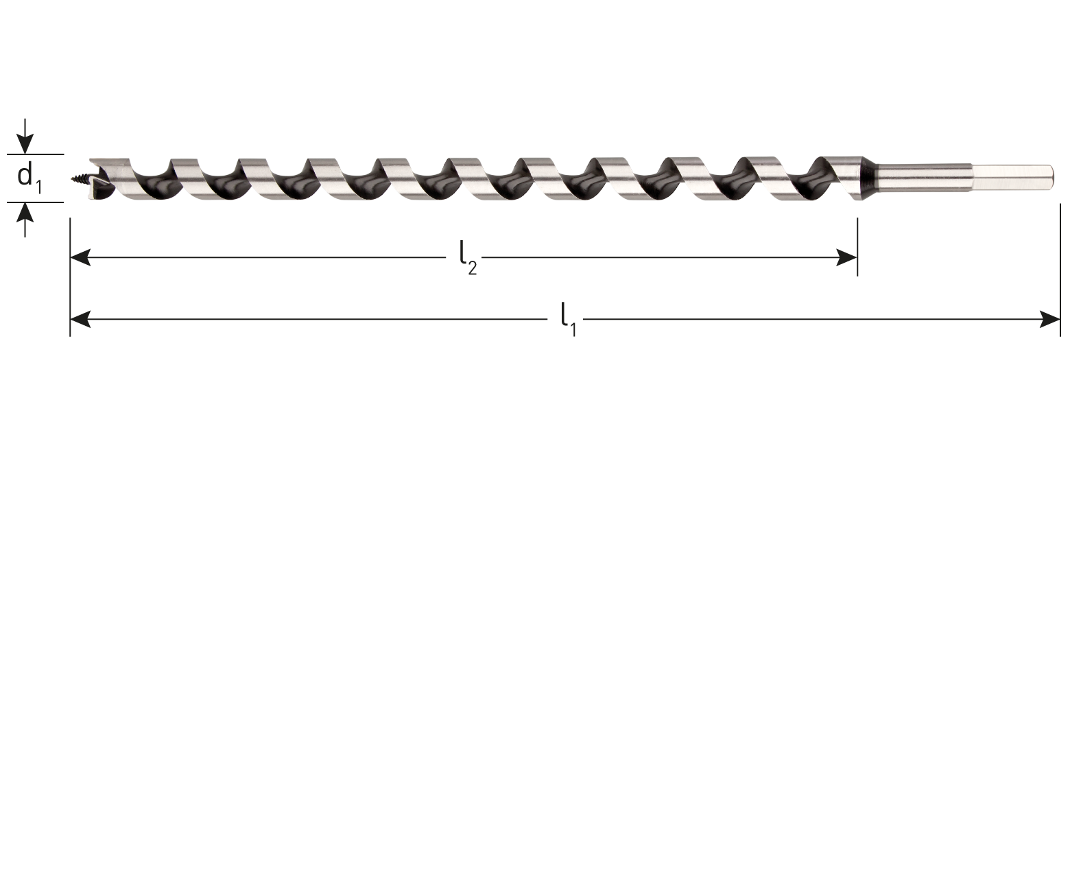 Auger drill bit type '240', ø30x460 mm