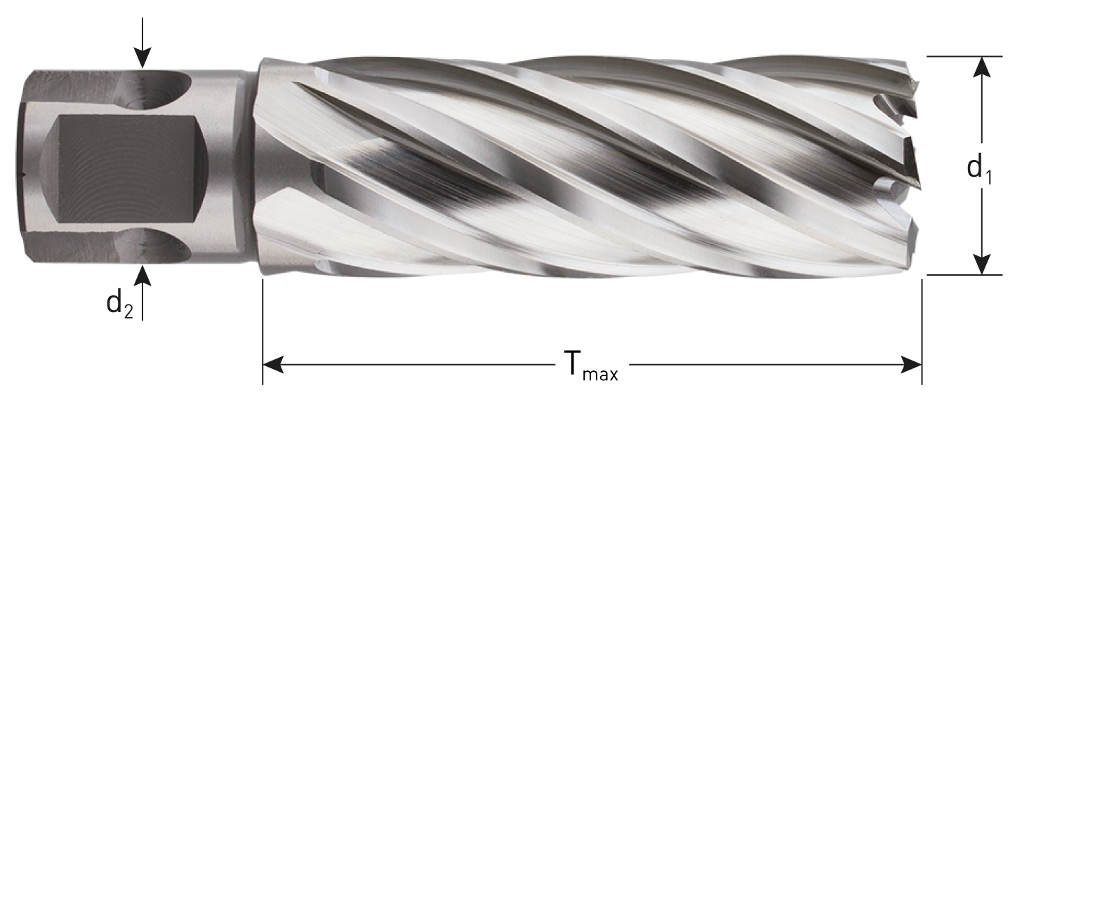 HSS-XE Annular cutter with weldon shank, ø44x55 mm