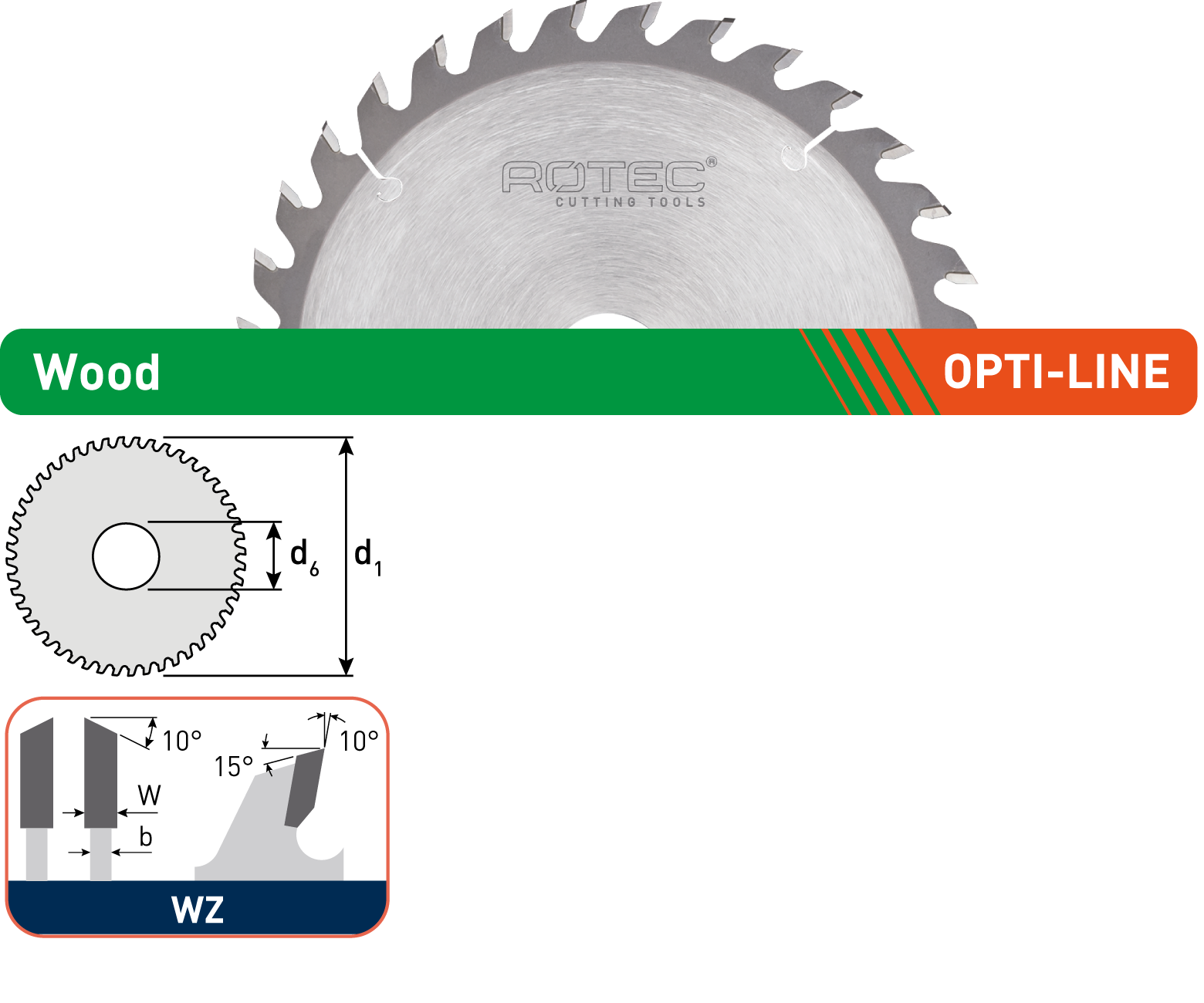 TCT saw blade for cordless saws, OPTI-LINE detail 2