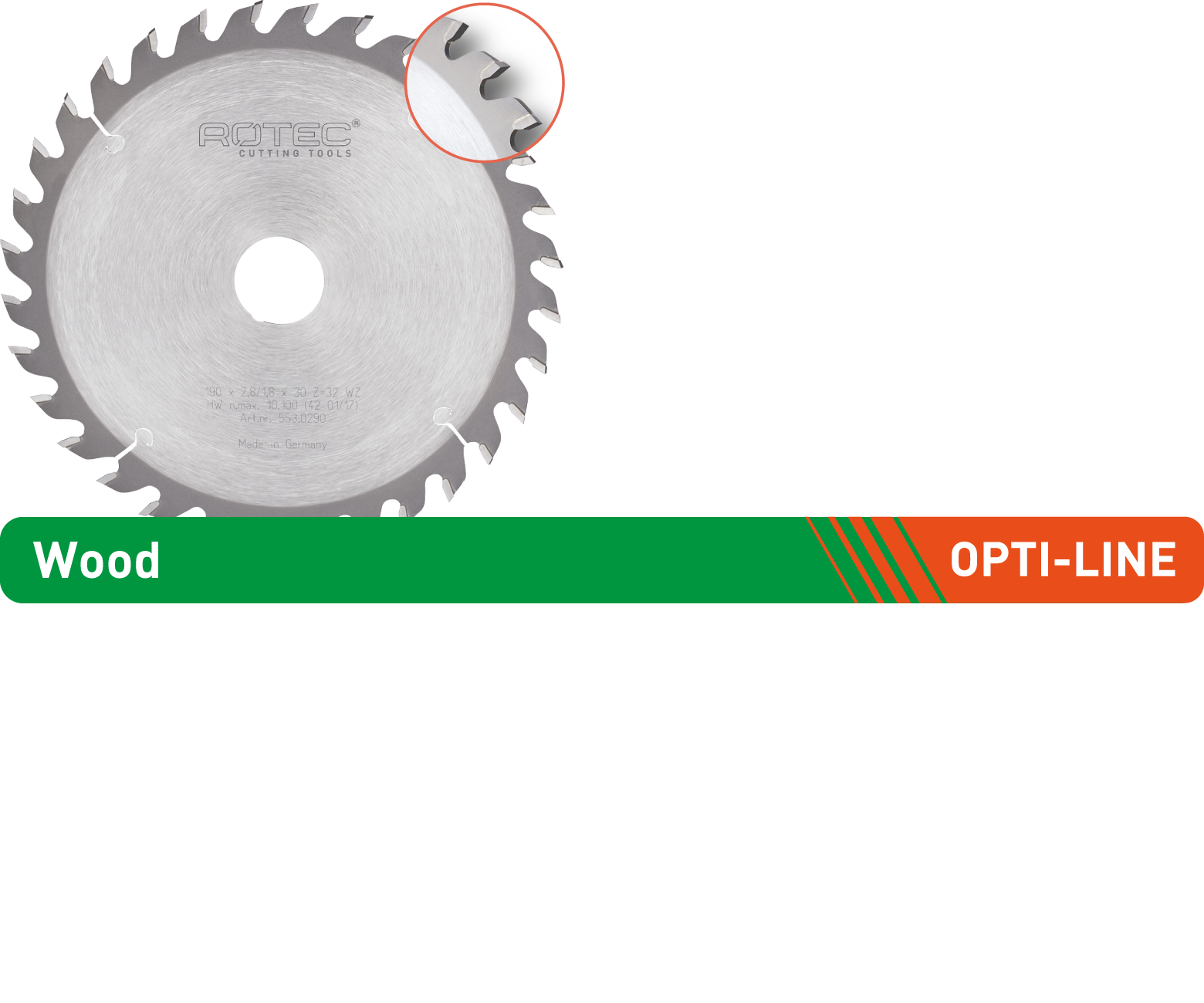 TCT saw blade for cordless saws, OPTI-LINE
