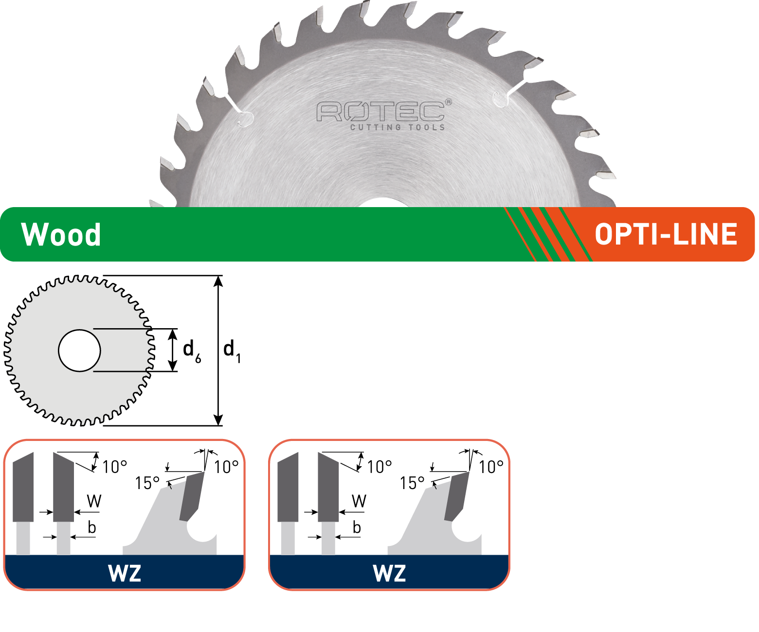 OPTI-LINE TCT saw blade type '553', ø235x30 mm detail 2