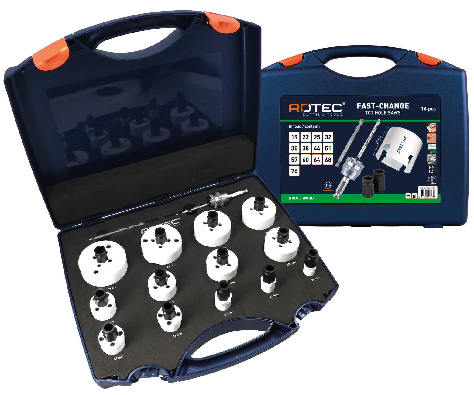 528.5110 TCT Multi-Purpose Hole saw set with Fast-Change