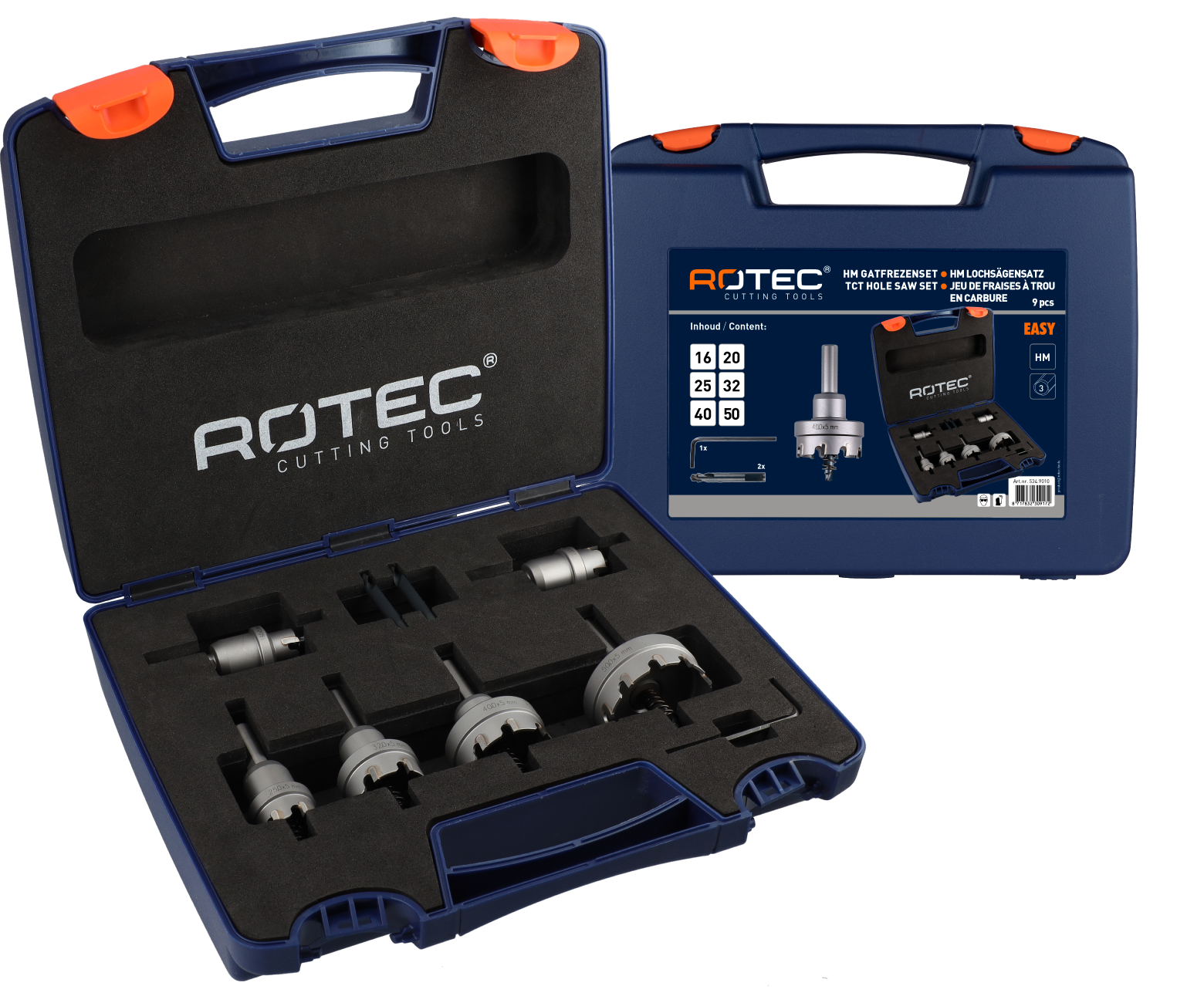 534.9010 TCT Hole saw set ‘Easy' 12mm