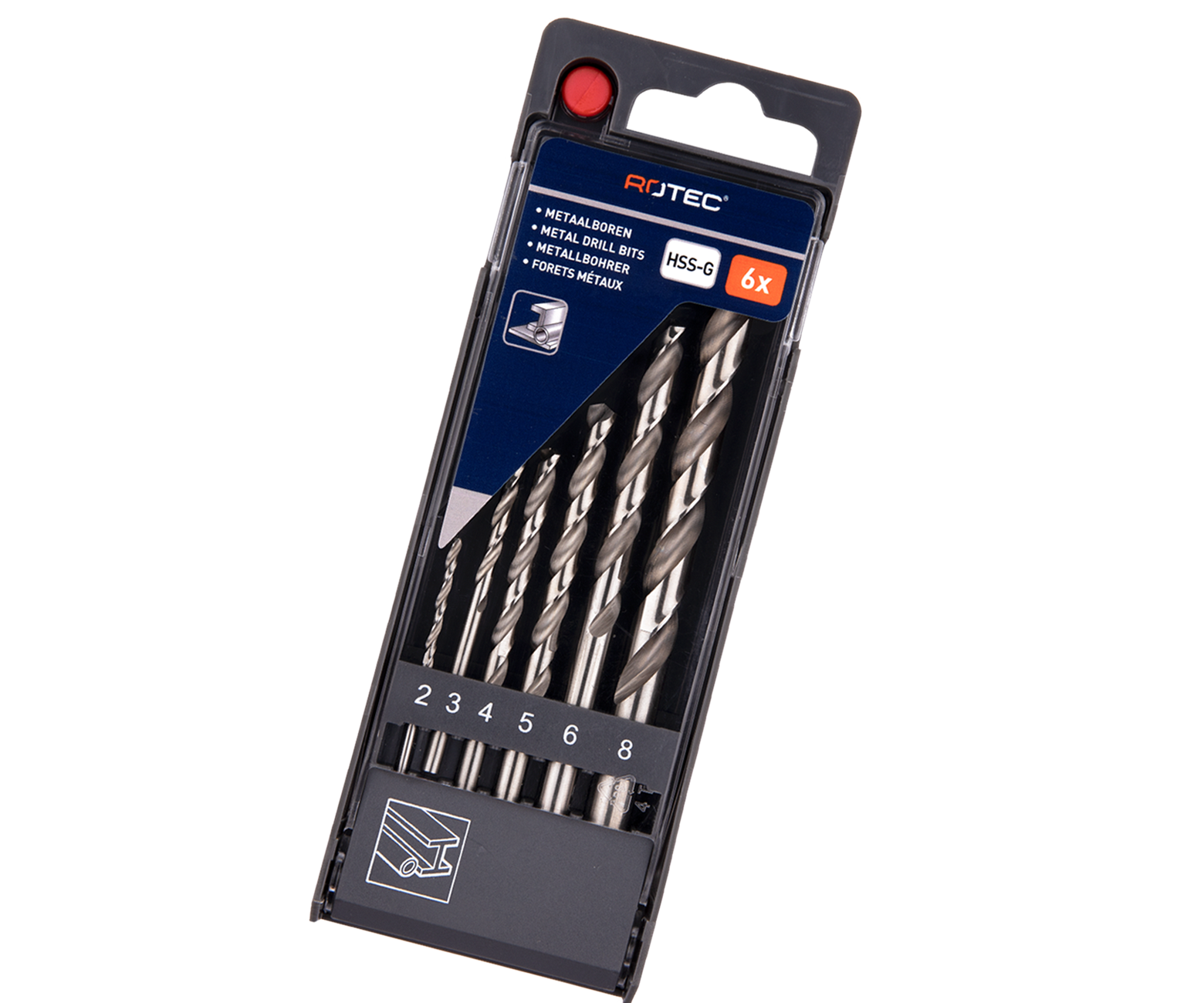 900.1025 HSS-G Jobber drill bit set, SILVER-LINE, in PVC cassette