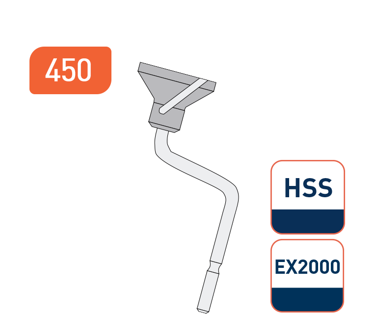 Blade type GT-EX2000 for hand deburrers