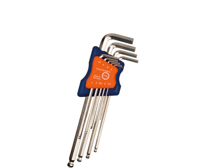 Hex-key (Allen key) set , ball end, long